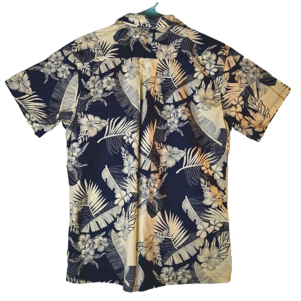 Palm Wave Hawaii SHORT SLEEVE BUTTON UP MEN'S SHIRT SIZE M PIT TO PIT 22 IN